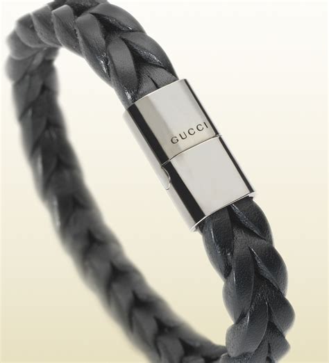 gucci braided leather bracelet|gucci leather bracelet for men.